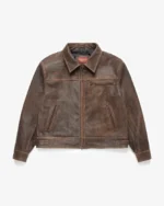 Aged Heavy Wash Leather Jacket.webp