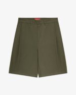 Olive Side Pleat Shorts1.jpg