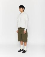 Olive Side Pleat Shorts6.jpg